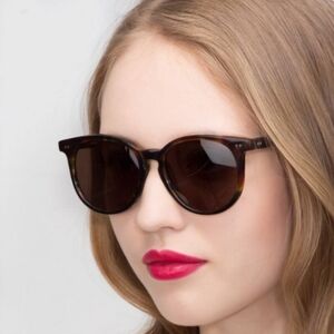 Eyebuydirect Meraki Brown Blue Floral Tortoise Shell Marbled Sunglasses Wayfarer